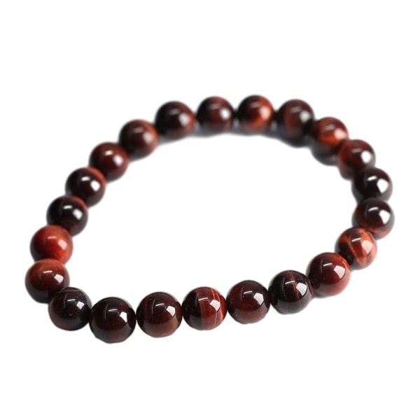 1/2/3/5 Natursteinperler - Lett å bruke Tigerøye Armbånd Rød Tigerøye 8MM 5STK Red Tiger Eye8MM 5PCS