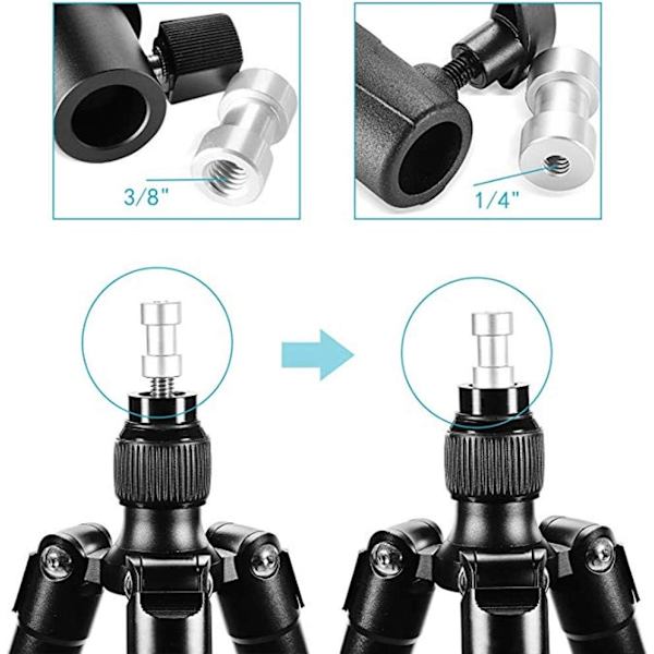 Blixtfäste, blixtfäste 3-delad paraplyhållare med blixtfästen och 1/4\" & 3/8\" tapp för lampstativ, blixtenheter