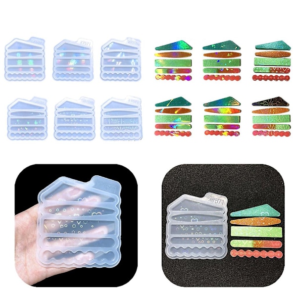 Hårklämmor Silikon Resin Form Smyckesgjutningsform För Hårnål
