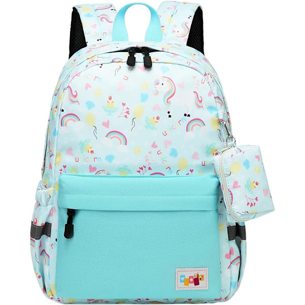 Esiopetusreppu, reppu pojille ja tytöille rintaremmillä, hainkuvioinen koululaukku kolikkokukkarolla unicorn