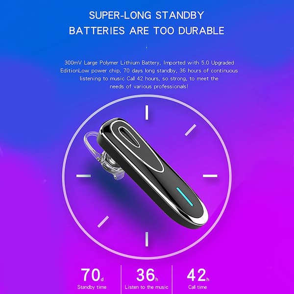 Trådløs Øretelefon Stereo Støjreducerende Bluetooth-kompatibel E