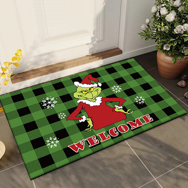 Uusi Grinch-joulumatto jouluaatto koristeellinen lattiamatto Amazon jalkamatto matto 1