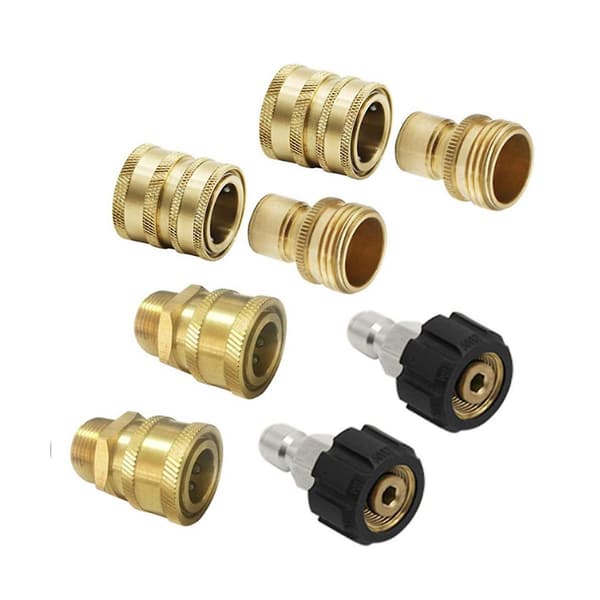 8st Trycktvätt Adapter Set, Snabbkopplingskit, M22 Vridbar