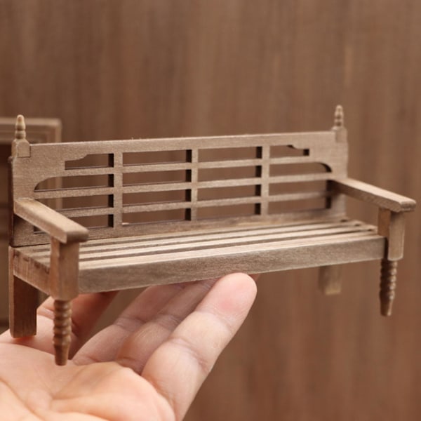 1:12 För Dockhus Miniatyr För Bänk Söt Fe Trädgårdsmossa T