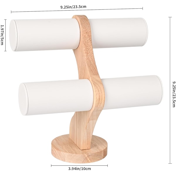 2-vånings armbandshållare - Snygg smyckesdisplay för enkel organisering och presentation - Platsbesparande - för armband, bangles och klockor