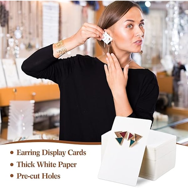 Pieces Træ Øreringe Display Stande Øreringe Display Holder Øreringe Smykke Display med Øreringe Pap