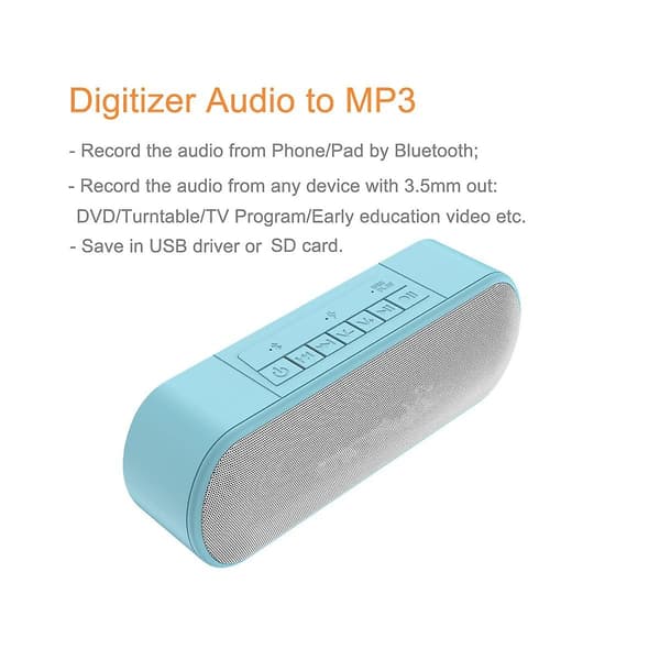 Ezcap221 Lydopptakskort Boks Bluetooth Høyttaler Mini Mp3 Spiller