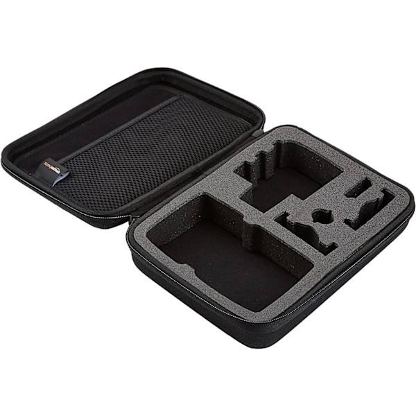 Basics - Keskikokoinen toimintakameran suojakotelo sisäisellä vaahtomuovilla, kannettava ja kevyt, 22,9 x 17,8 x 6,4 cm, yksivärinen, musta