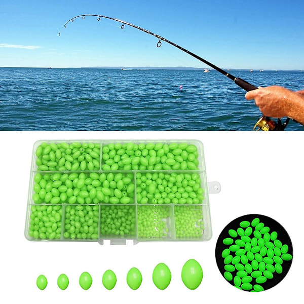 Självlysande Fiskepärlor Oval Hårdplast Glödande Pärla För Flugfiske
