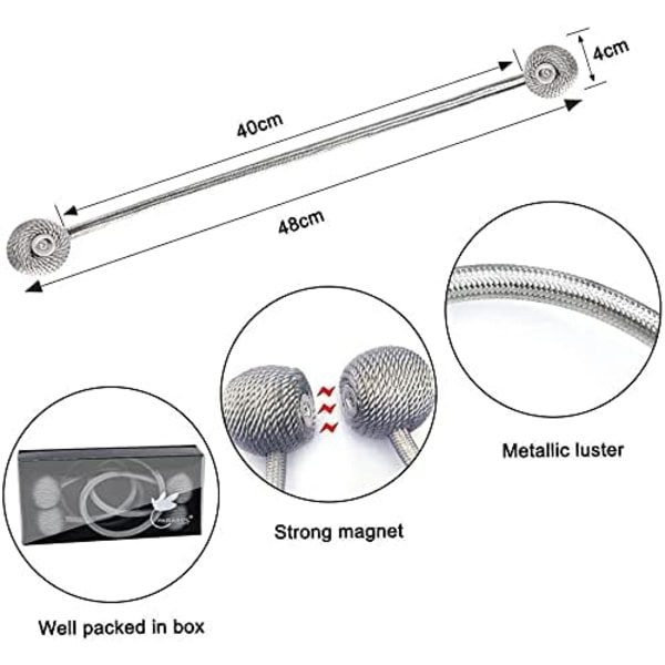 Verhonpidikkeet magneettikiinnityksellä (2 kpl) harmaa grey