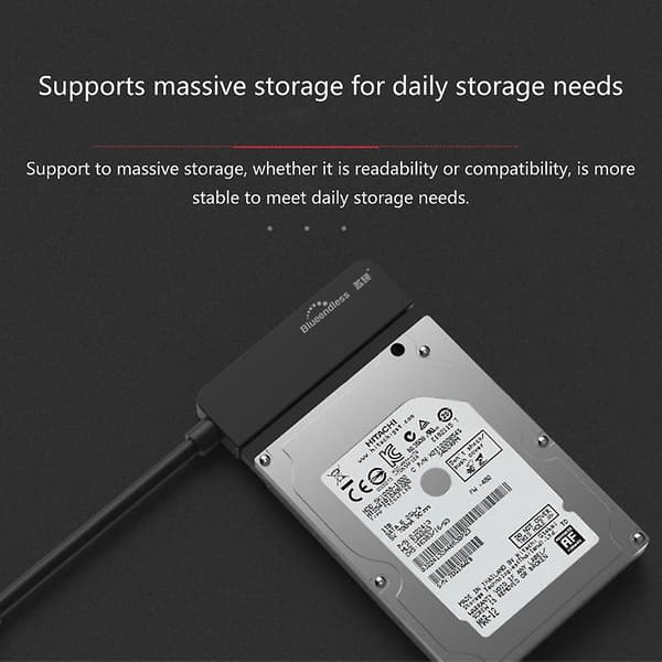 Blueendless 2.5 tuuman kiintolevyadapterikaapeli USB3.0-aseman kaapeli