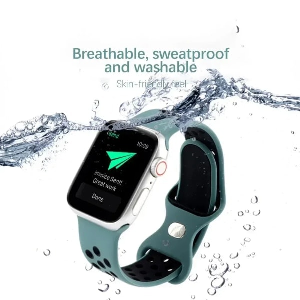 Apple Watch Rem 49mm 44mm 45mm 42mm 41mm 38mm 40mm correa Silikone sportsarmbånd iwatch 8 SE 7 6 5 Ultra 49mm Smokey 42 44 45 49mm Smokey 42 44 45 49mm