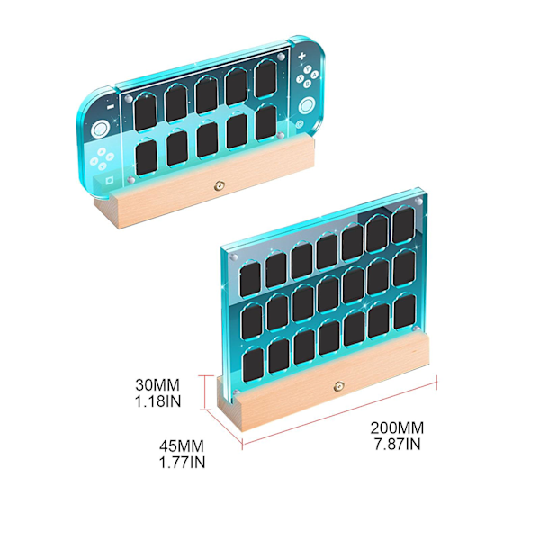 Lysande Baslåda För Switch-oled/lite 21-i-1 Transparent-magne