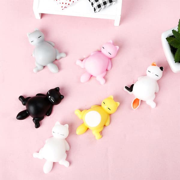 Sød Kat Sensorisk Legetøj Squishy Dyr Klemme Legetøj Pres Ud