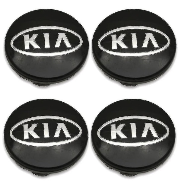 4-pack svarta Kia bil hjulnavkapslar 60 mm 4-pack för P