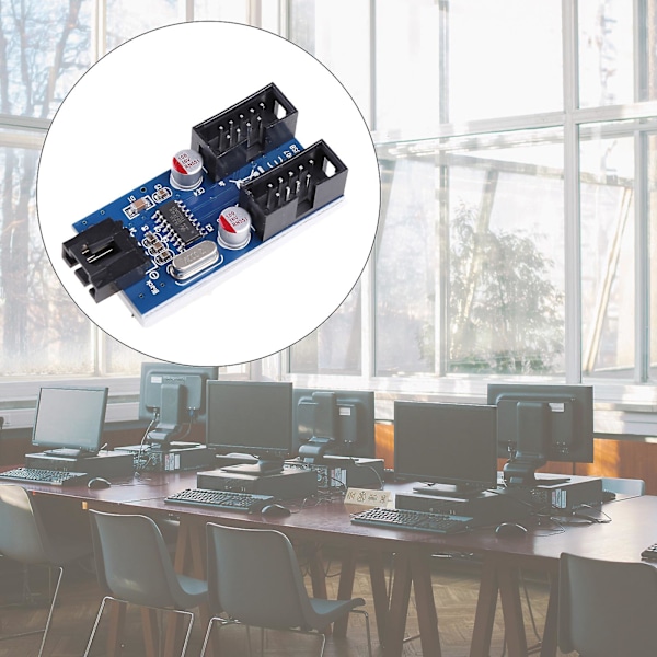 9-nastainen USB-otsikkoliitin uros 1 - 2 naarasjatkokaapeli
