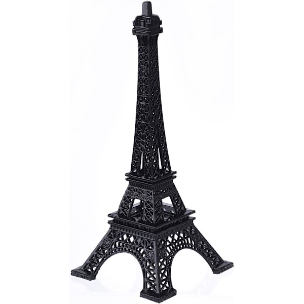 Eiffeltårn Statuedekor, 18 cm Legert Metall Samleobjekt Figur Replika Suvenir Rom, Paris Eiffeltårn. (svart) Black