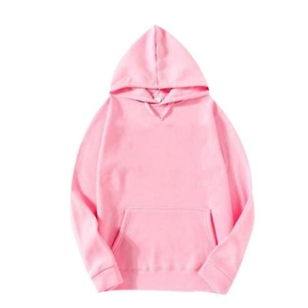 Huvtröjor Herr Tjockt tyg Solid Basic Sweatshirts Kvalitet Jogger Texture Pullovers pink M