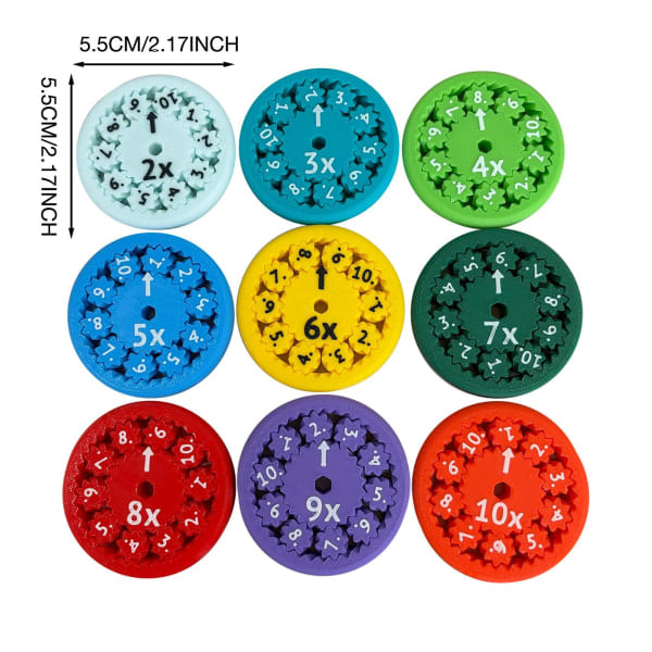 Matematik Fidget Spinners, Matematik Fakta Fidget Spinners, för alla Stimmers - Fidgeters som lär sig matematik, division och multiplikation på en Fidget 18 st 18pcs