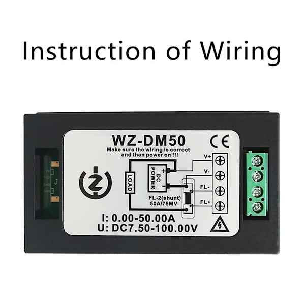 LCD Batteri Monitor Måler Strøm Volt Status Detektor Tester DC