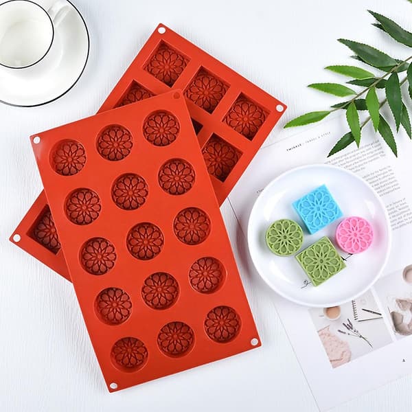 Silikon Sjokoladeform Bakeform Blomsterform Kake Dekorering