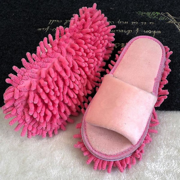 Evago Mopp Tofflor Lazy Floor Fotstrumpor Skor Snabbpolering Rengöring Dammtofflor Pink