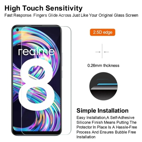 4-i-1 Härdat Glas För Realme 9 Pro Plus Kameraskydd