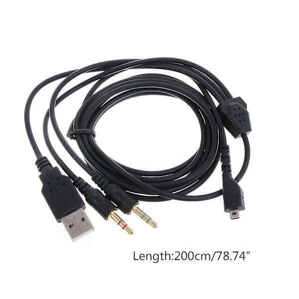 2m USB Kabel Ledning Erstatningsledning For Steelseries Arctis 3 5 7