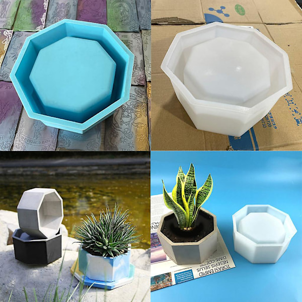 Epoxiform Skål Suckulent Blomkruka Silikonform Spegelharts