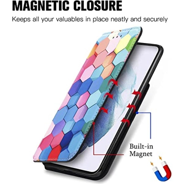 Yhteensopiva Samsung Galaxy S21 -kotelon kanssa, tyttömäinen luksus, lompakko