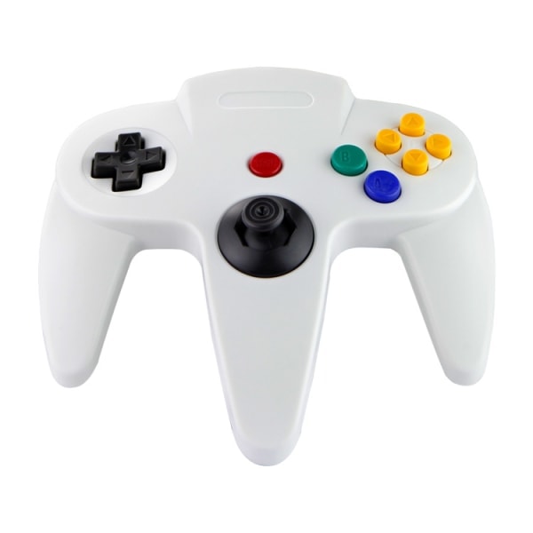 Retro USB Controller til N64 Spil, N64 Klassisk USB Controller Hvid White