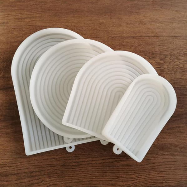 Fruktfat Rund/halv Oval Silikonform Lag Coaster Form For