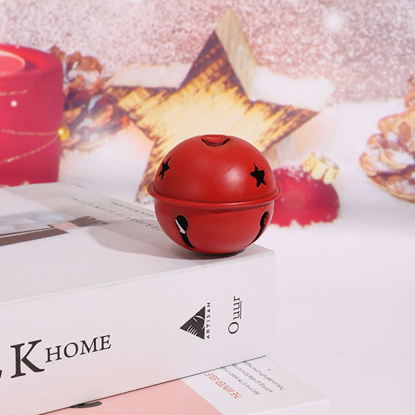 5CM diameter juleklokke juleartikler galvanisering DIY klokke vedhæng juletræsvedhæng vil ringe red