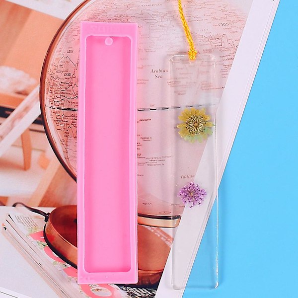 DIY Krystall Epoxy Bokmerke Form Speil Epoxy Form Rektangulær Bo