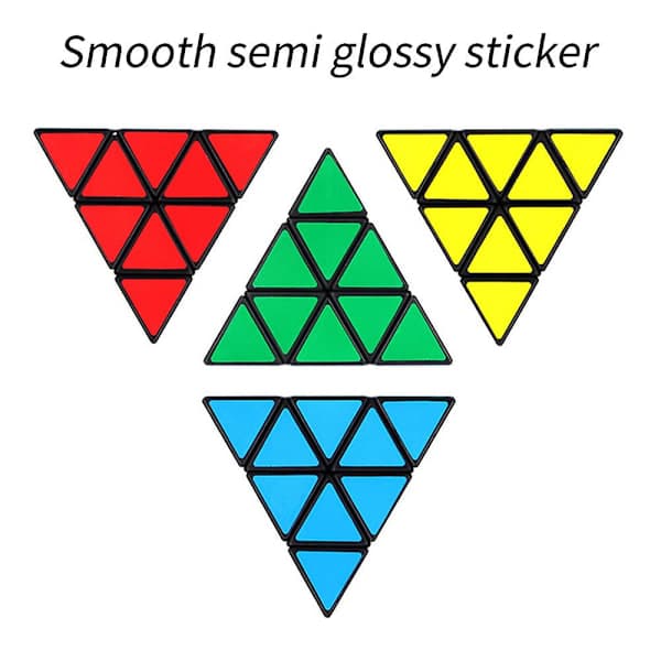 Pyramide Speed Cube, 3x3x3 Pyramide Speed Cube Trekant Cube Puzzle Magic Cube C