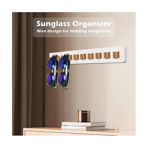Sort Solbrille Organizer Vægmontering, Træ Brilleopbevaringsholder, Brilleholder Til Multip