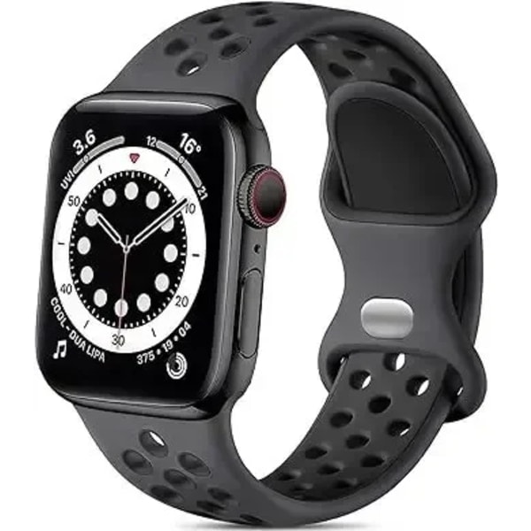 Apple Watch-armband 49 mm 44 mm 45 mm 42 mm 41 mm 38 mm 40 mm armband iwatch 8 SE 7 6 5 Ultra 49 mm grå svart 42 44 45 49 mm Grey Black 42 44 45 49mm