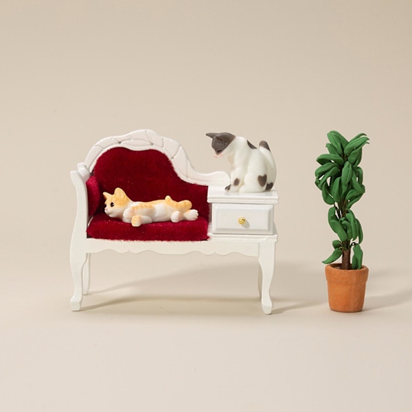 1/12 Miniatyr Soffa Enkel För Sits Med Låda För Dockhus L