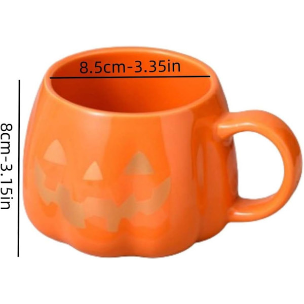 Halloween Gresskarkrus, Søte Keramiske Gresskarkopper Halloween Krus Keramisk Gresskar Halloween Tema Espresso Kopp Drikkekopp Halloween Kaffekopper Gold