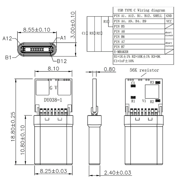 10st 12V PD/QC Lockplatta Snabb Laddningsmodul Med Skal PD 2 3