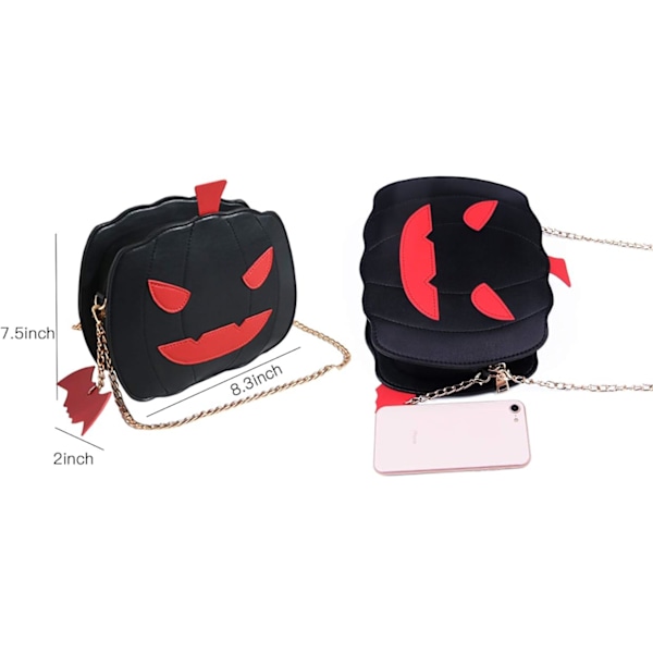 Kvinnors pumpa axelväska Nyhet Djävul crossbody väska Mode Halloween Trick or Treat väskor och handväskor