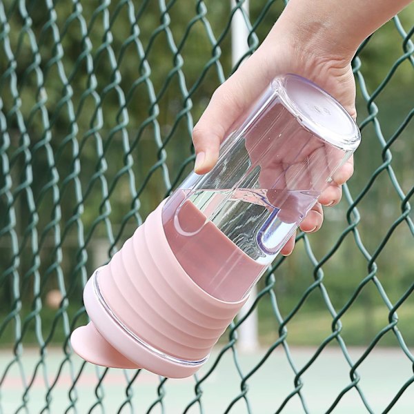 Shakerflaske for proteinblandinger, proteinshakerflasker med vispeball, bærbar pre-workout whey protein drikke shakerkopp Pink