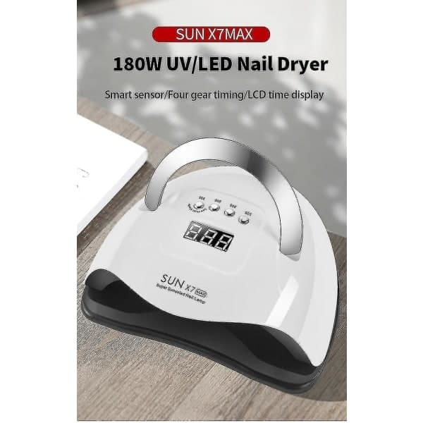 180 W X7 Max Tupla UV LED -kynsilamppu
