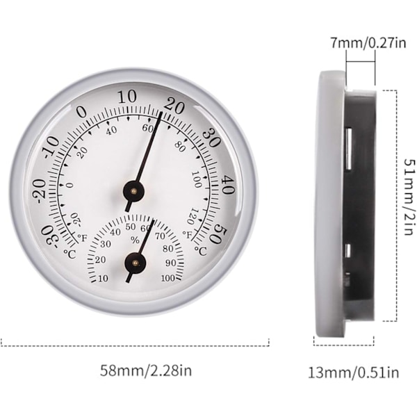 Hygrometer Analog Termometer för Inomhus och Utomhus, Digital Termometer Hygrometer gold
