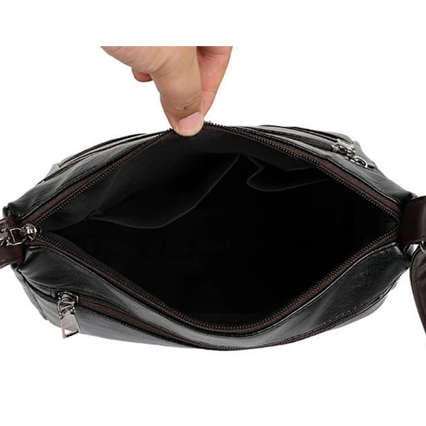 Enkel PU-skinn crossbody-veske for kvinner, stor kapasitet, håndveske, skulderveske, reiseveske winered