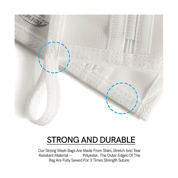 Vaskepose i netting for delikate plagg med Ykk-glidelås, vaskepose i netting, Tr
