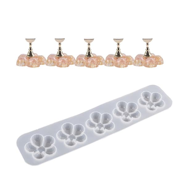 Resin Negleøvelse Stativ Base Form Rund Epoxy Støpeformer Fo