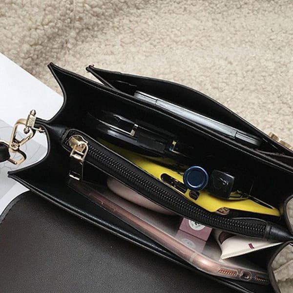 Crossbody tasker til kvinder PU læder flap skuldertasker Messeng