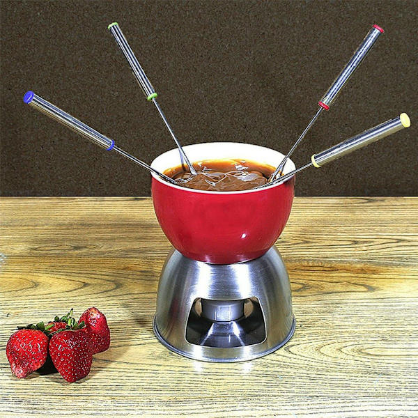 Ruostumattomasta teräksestä valmistetut fonduehaarukat, 12 kpl, vaahtokarkkien paahtotikut, lämmönkestävä kahva, haarukat (24 cm)