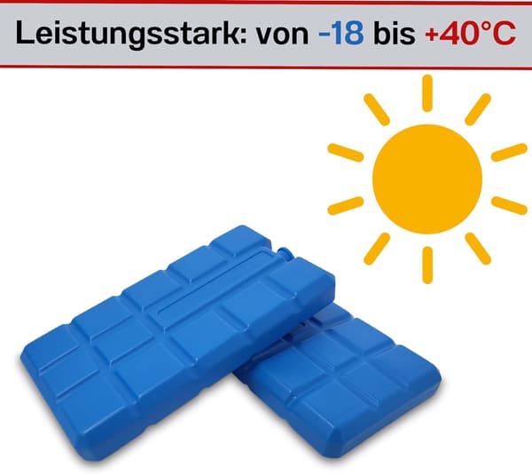 Køleelement sæt, 200 ml hver | 2-16 blå køleelementer til køletasker eller kølebokse | Køleelementer Køleplader Køleelementer Køletasker